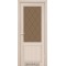 Дуб белений / Сатин бронза + рисунок М1 Дверное полотно CL-02