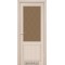 Дуб белений / Сатин бронза + рисунок М2 Дверное полотно CL-02