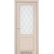 Дуб белений / Сатин белый + рисунок М1 Дверное полотно CL-02