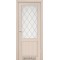 Дуб белений / Сатин белый + рисунок М2 Дверное полотно CL-02