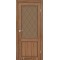Дуб браш / Сатин бронза + рисунок М1 Дверное полотно CL-02