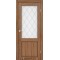 Дуб браш / Сатин белый + рисунок М1 Дверное полотно CL-02