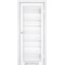 Белая лиственница / Стекло сатин белый Дверное полотно FL-04