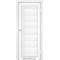 Белая лиственница / Стекло сатин белый Дверное полотно FL-06