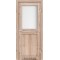 Дуб тобакко / Скло сатин білий Дверне полотно ML-04