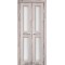 Дуб нордік / Скло сатин білий Дверне полотно ML-08