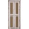 Дуб нордік / Скло сатин бронза Дверне полотно ML-08