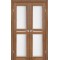 Дуб браш / Скло сатин білий Дверне полотно ML-09