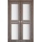 Дуб грей / Скло сатин білий Дверне полотно ML-09