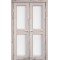 Дуб нордік / Скло сатин білий Дверне полотно ML-09