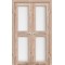 Дуб тобакко / Скло сатин білий Дверне полотно ML-09