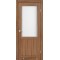 Дуб браш / Скло сатин білий Дверне полотно PL-02