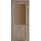 Еш-вайт / Скло сатин бронза Дверне полотно PL-02
