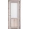 Дуб нордік / Скло сатин білий Дверне полотно PL-02