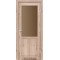 Дуб тобакко / Скло сатин бронза Дверне полотно PL-02