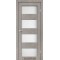 Лайт бетон / Скло сатин білий Дверне полотно PM-03
