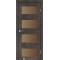 Лофт бетон / Скло сатин бронза Дверне полотно PM-03