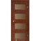 Сталь кортен / Скло сатин бронза Дверне полотно PM-03