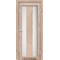 Дуб тобакко / Скло сатин білий Дверне полотно PM-04