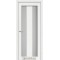 Ясен білий / Скло сатин білий Дверне полотно PM-04