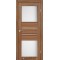 Дуб браш / Скло сатин білий Дверне полотно PM-05