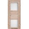 Дуб тобакко / Скло сатин білий Дверне полотно PM-05