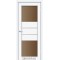 Білий перламутр / Скло сатин бронза Дверне полотно PM-05