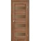 Дуб браш / Скло сатин бронза Дверне полотно PD-02