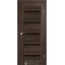 Дуб марсала / Черное стекло Дверное полотно PR-02