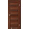 Орех / Черное стекло Дверное полотно PR-02