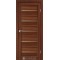 Орех / Стекло сатин бронза Дверное полотно PR-02