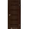 Венге / Черное стекло Дверное полотно PR-02