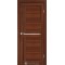 Орех / Стекло сатин белый Дверное полотно SC-03