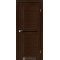 Венге / Черное стекло Дверное полотно SC-03