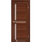 Орех / Стекло сатин белый Дверное полотно SC-04