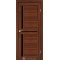 Орех / Черное стекло Дверное полотно SC-04