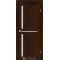 Венге / Стекло сатин белый Дверное полотно SC-04