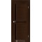 Венге / Черное стекло Дверное полотно SC-04