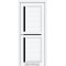 Белый перламутр / Черное стекло Дверное полотно SC-04