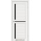 Ясень белый / Черное стекло Дверное полотно SC-04