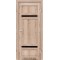 Дуб тобакко / Черное стекло Дверное полотно TV-03