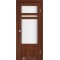Орех / Стекло сатин белый Дверное полотно TV-04