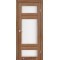 Дуб браш / Стекло сатин белый Дверное полотно TV-05