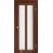 Орех / Стекло сатин белый Дверное полотно TR-02
