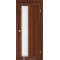 Орех / Стекло сатин белый Дверное полотно TR-03