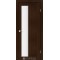 Венге / Стекло сатин белый Дверное полотно TR-03