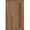 Дуб браш / Стекло сатин бронза Дверное полотно TR-04