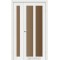 Ясень белый / Стекло сатин бронза Дверное полотно TR-04