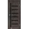 Лофт бетон / Черное стекло Дверное полотно VLD-01