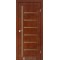 Сталь кортен / Стекло сатин бронза Дверное полотно VLD-01